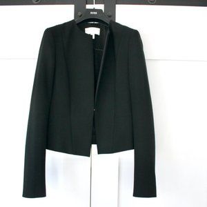 Hugo Boss, black modern blazer (no lapel), size 4